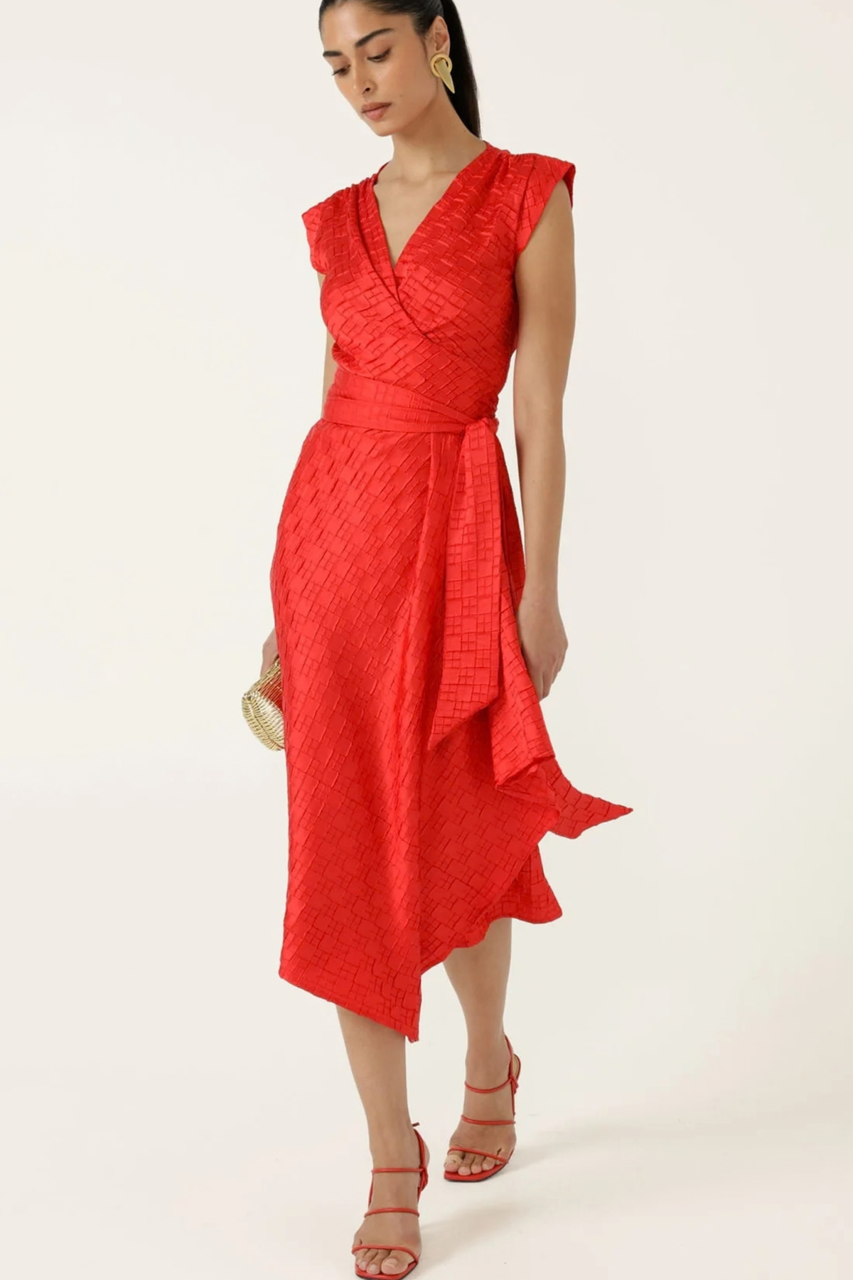 Crown Wrap Midi Dress