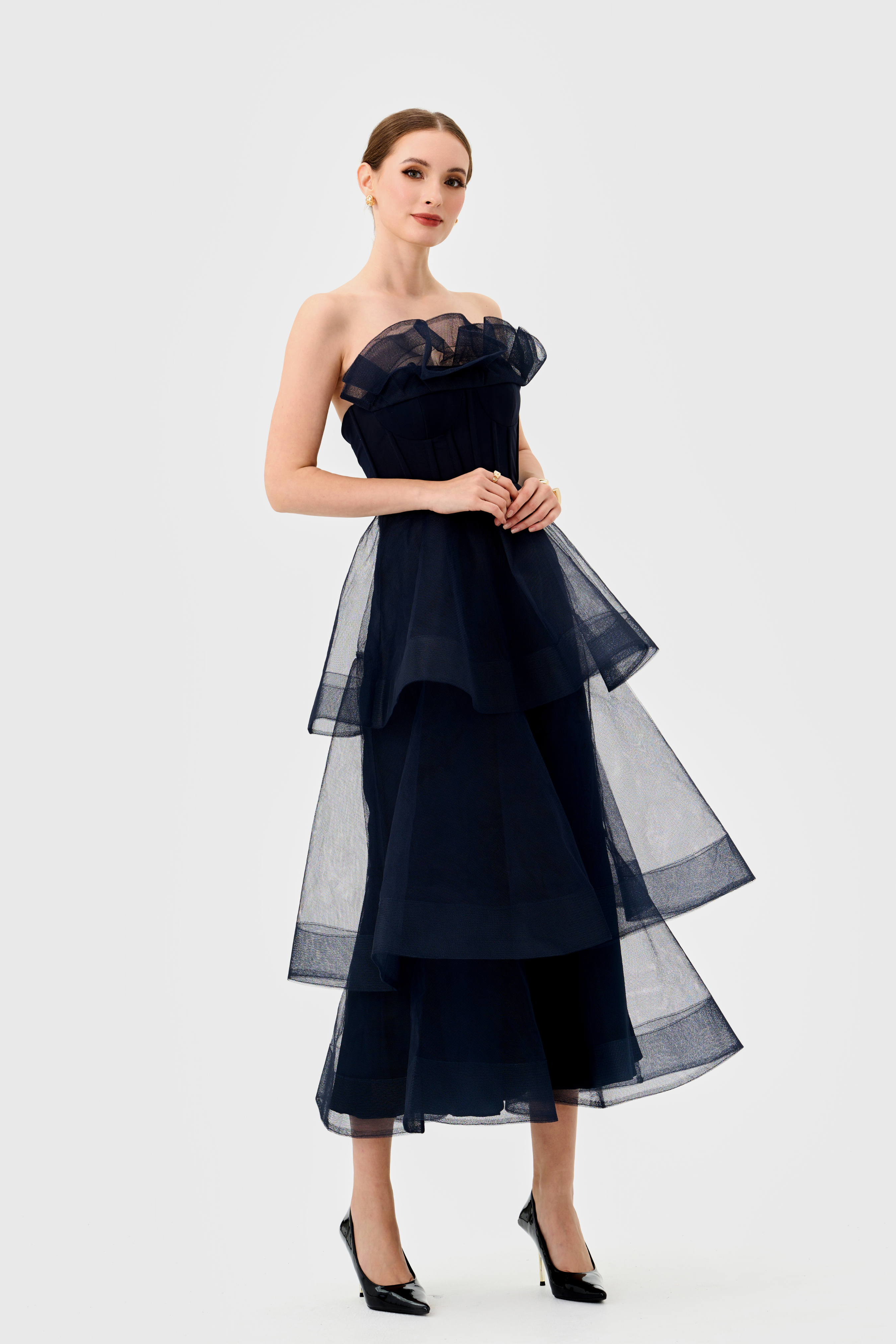 Mae Tiered Ruffle Midi Dress