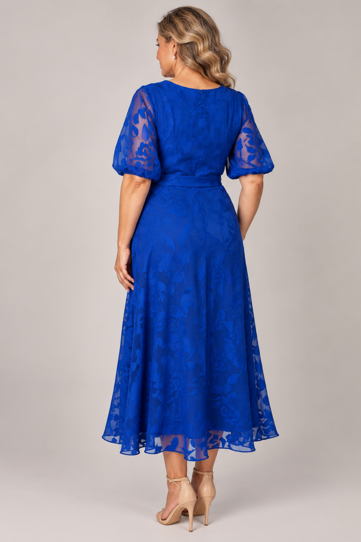 Flora Short Sleeve Midi Dress 225502