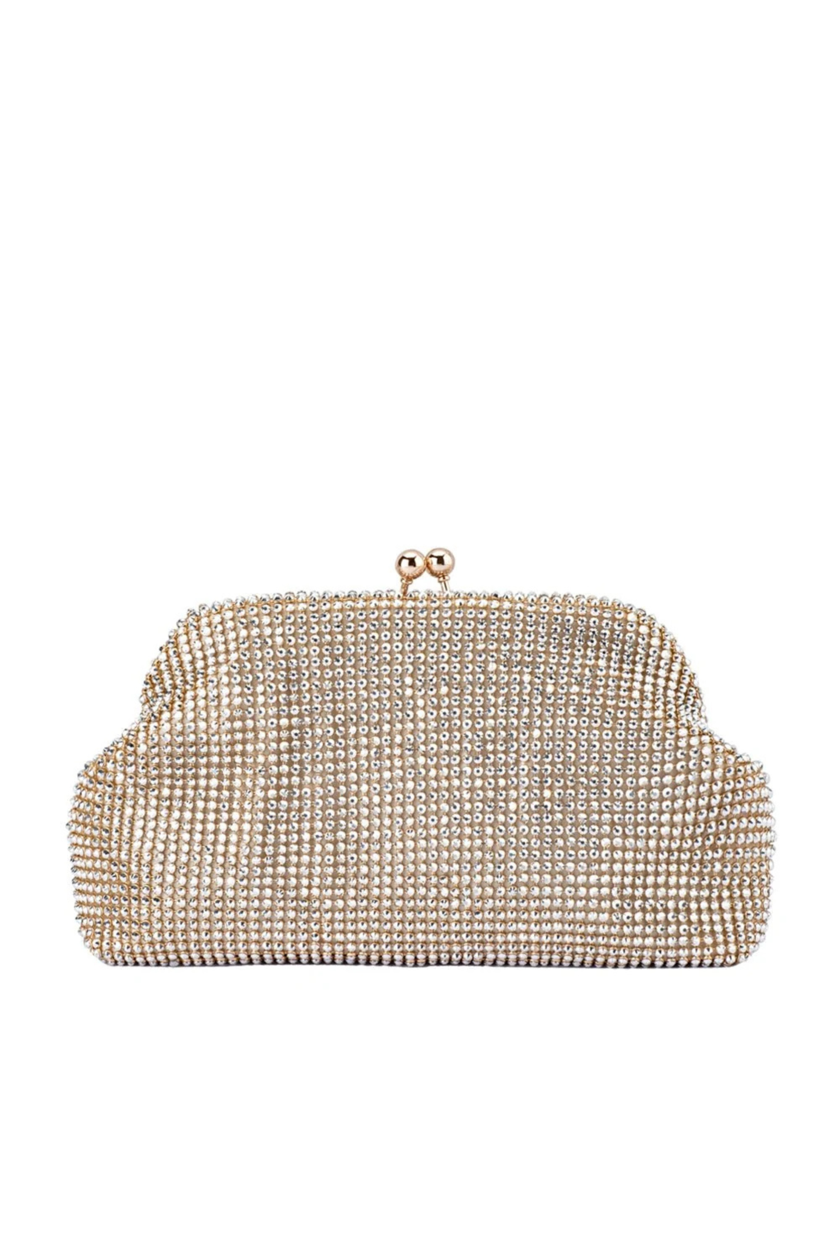 Ela Crystal Mesh Clutch