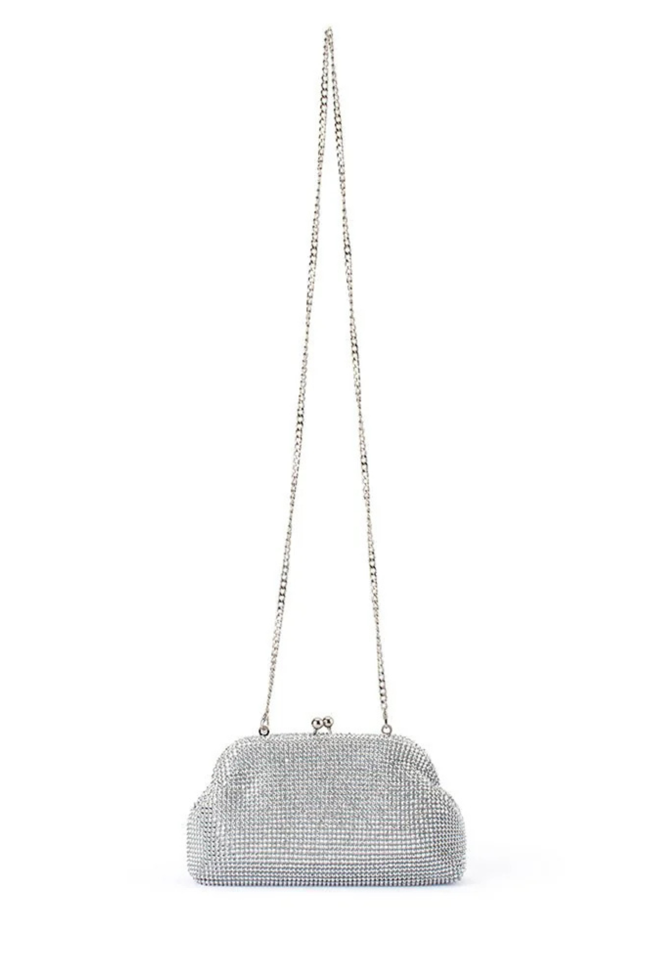Ela Crystal Mesh Clutch