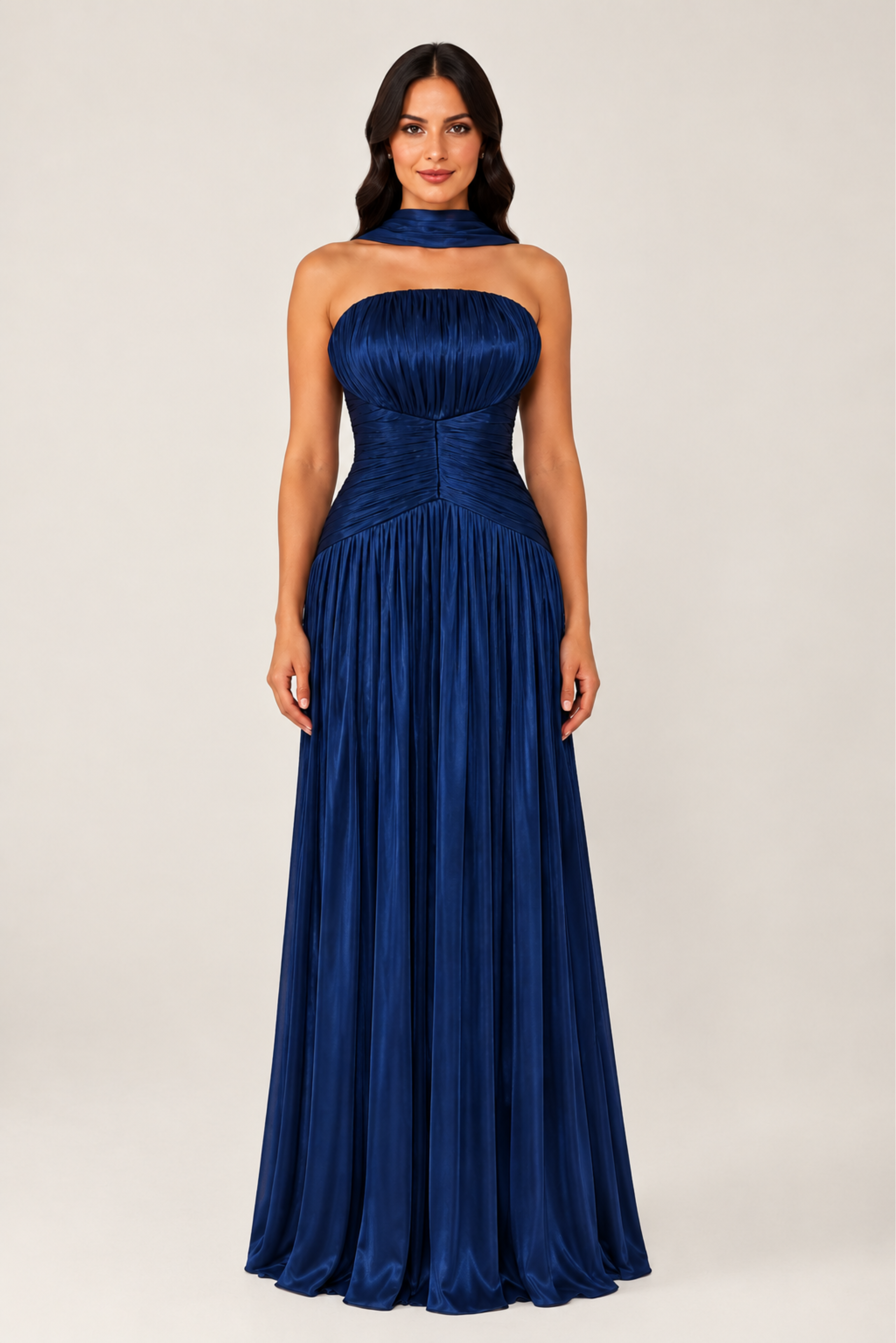 Strapless Corset Organza Gown 1324