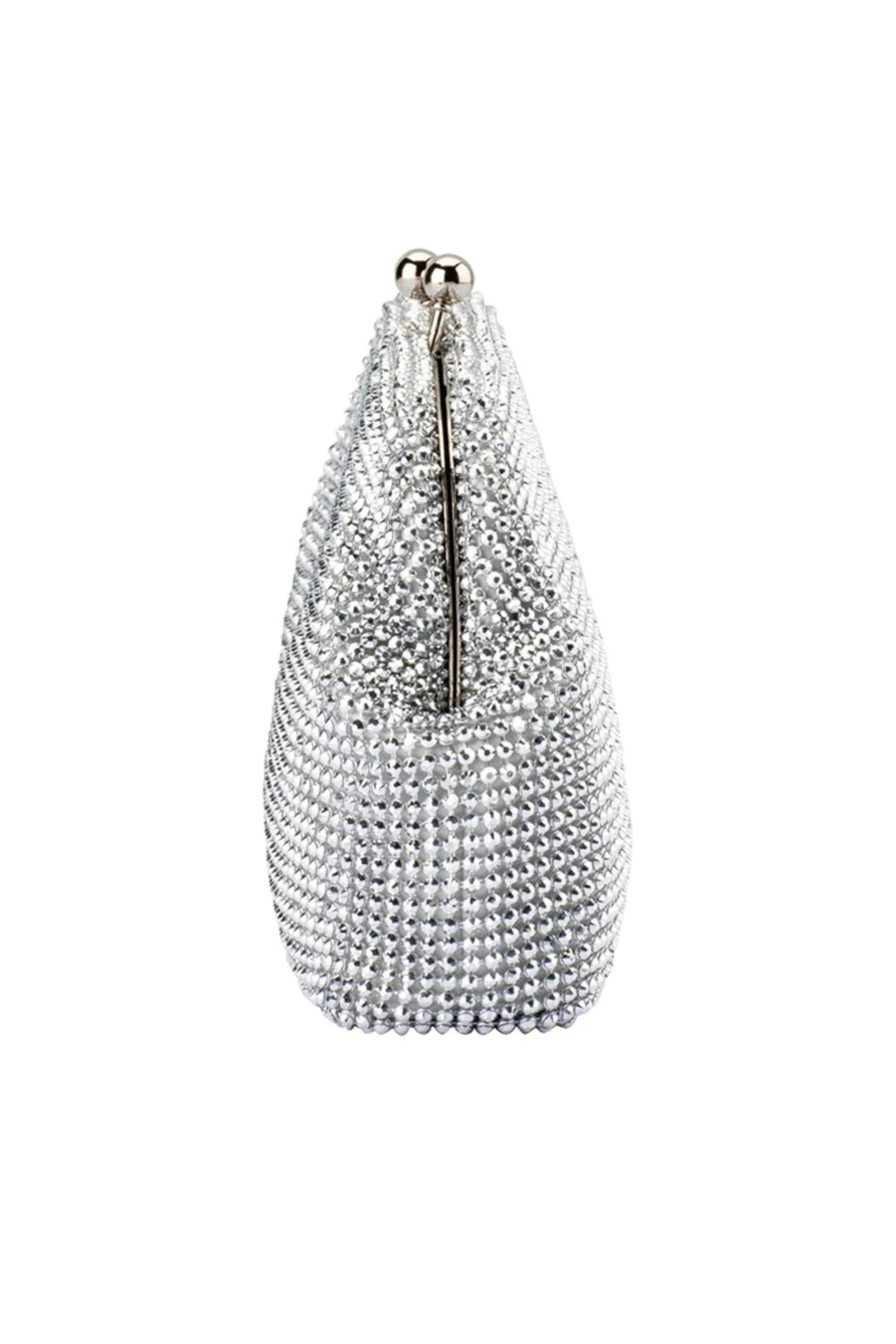 Ela Crystal Mesh Clutch