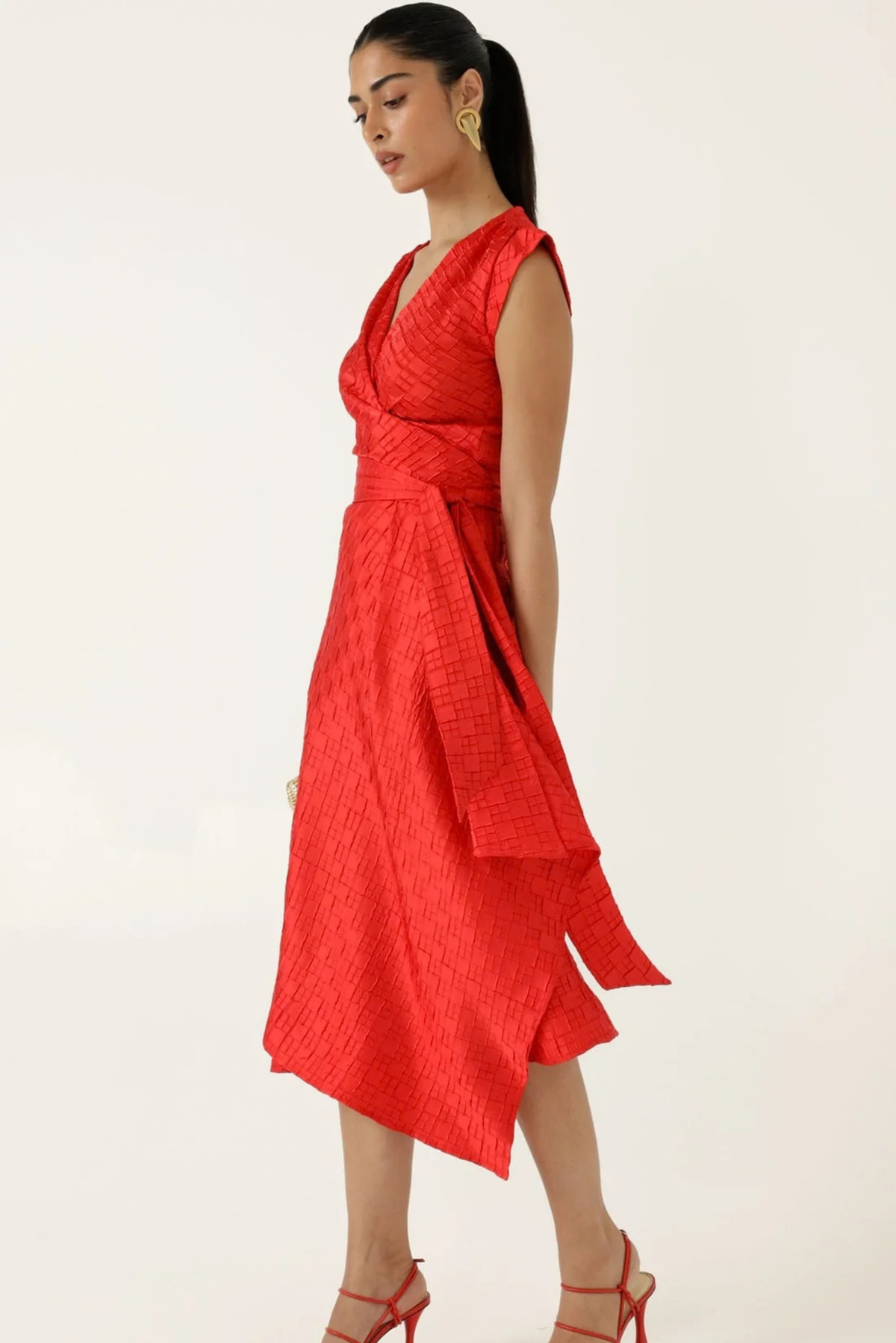 Crown Wrap Midi Dress