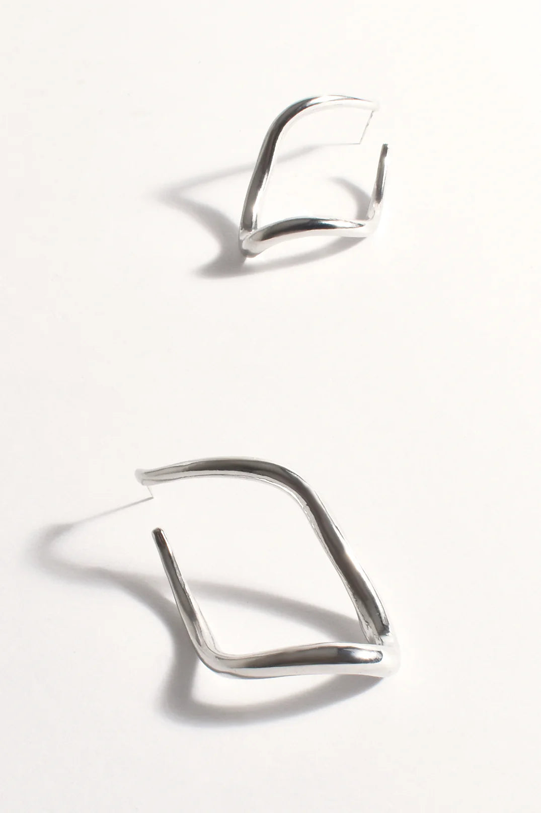 Statement Metal Geo Hoop Earrings