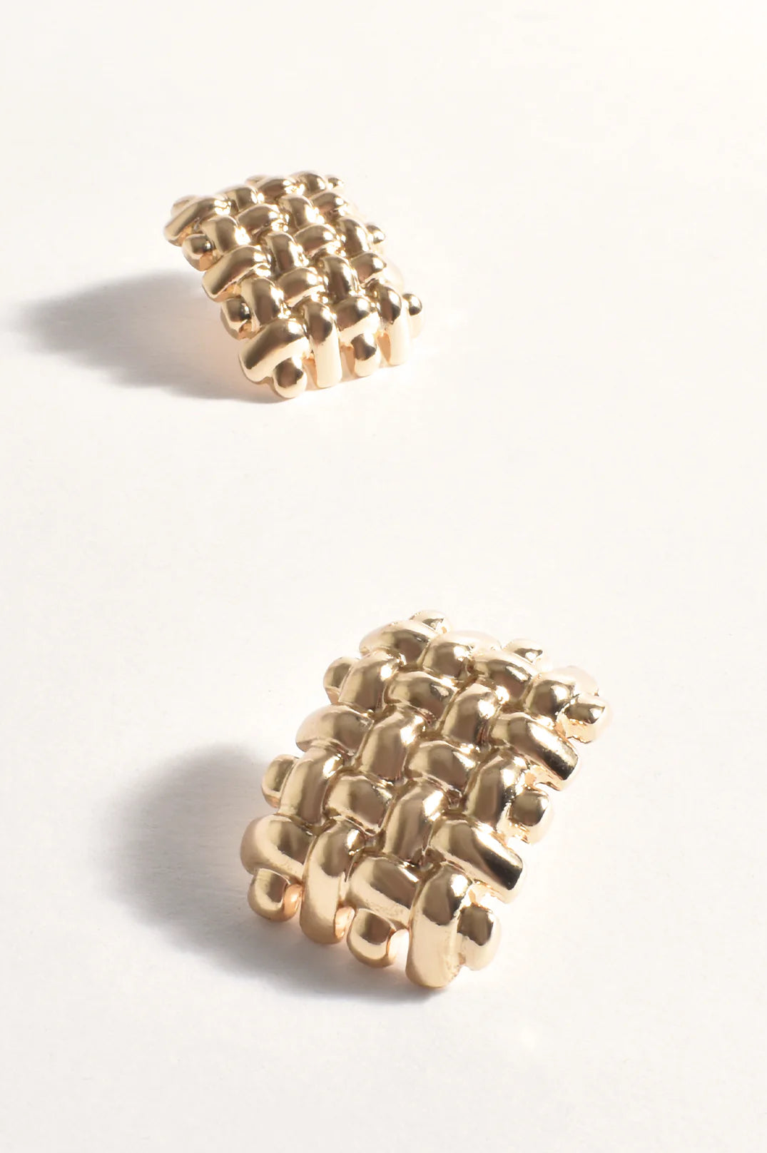 Square Braid Stud Earrings