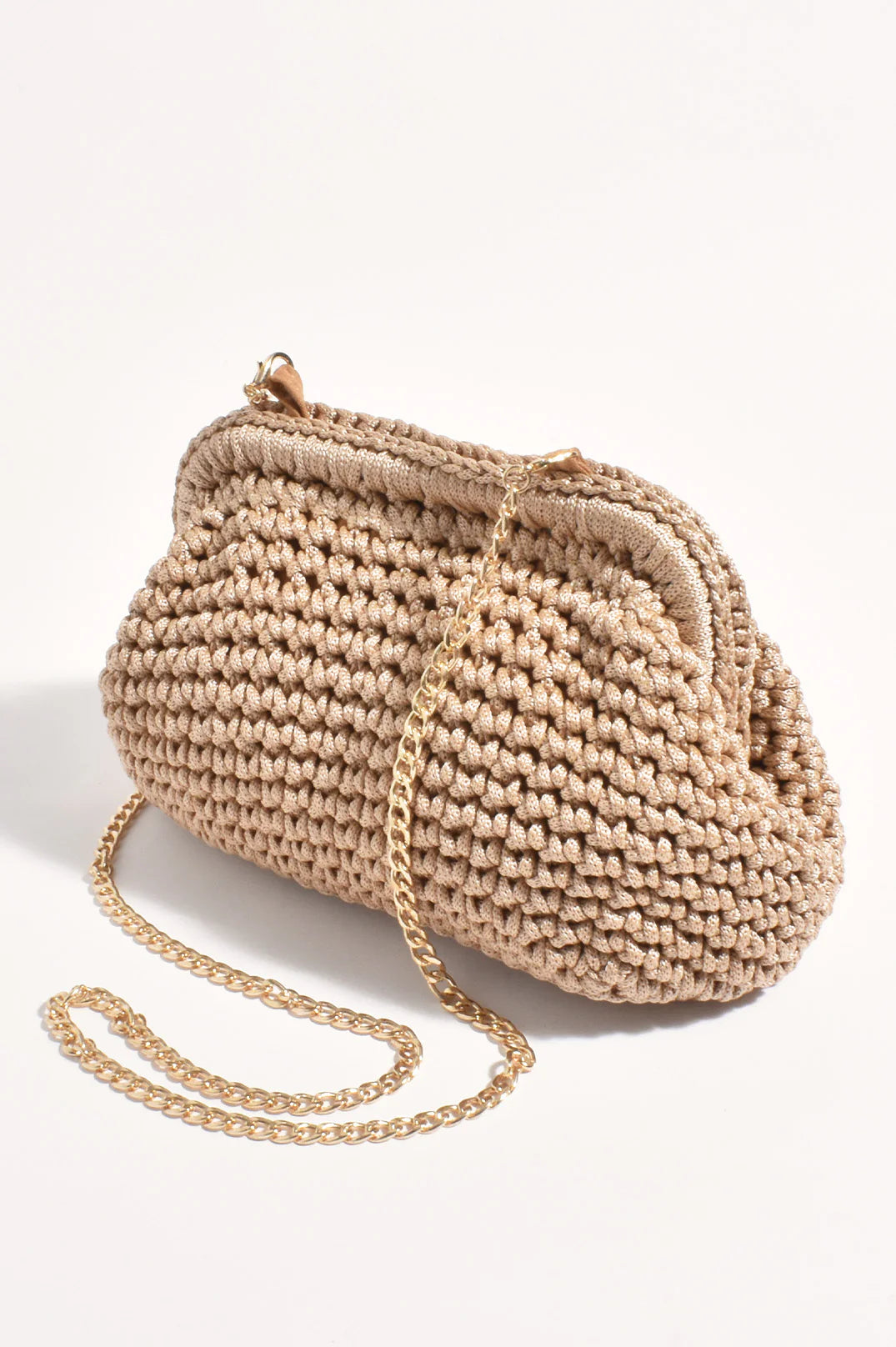 Regan Macrame Weave Clutch