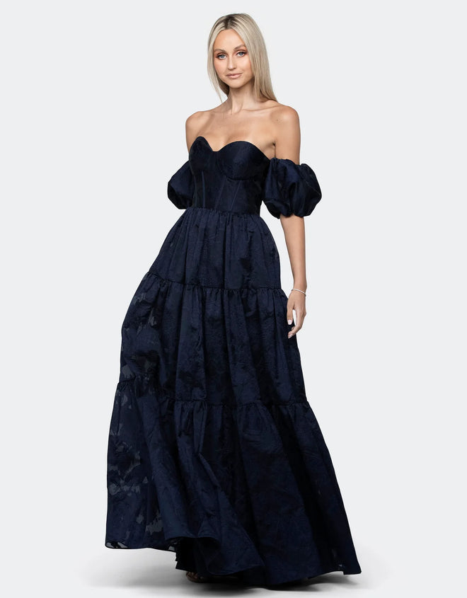 Ursula Off Shoulder Tiered Ball Gown