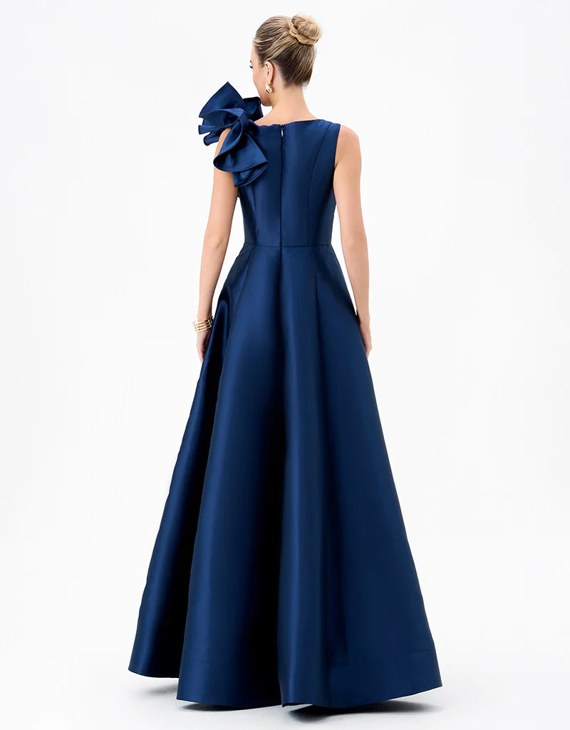 Mirella Vneck Ruffle Gown
