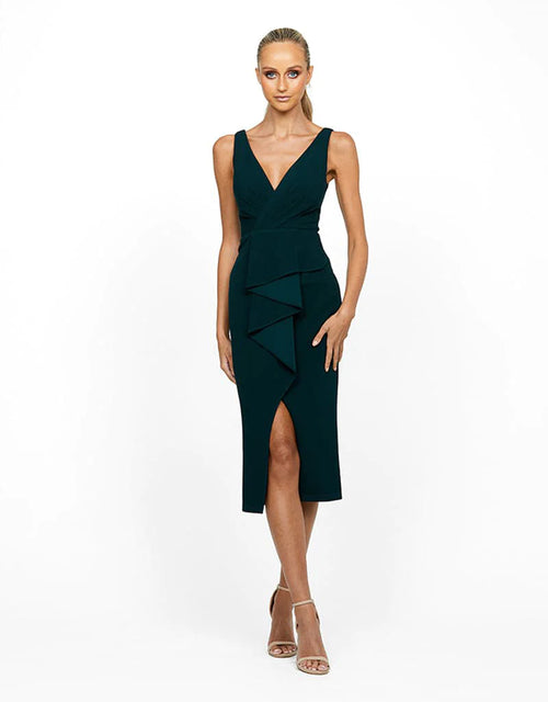 Dakota Neck Ruffle Midi