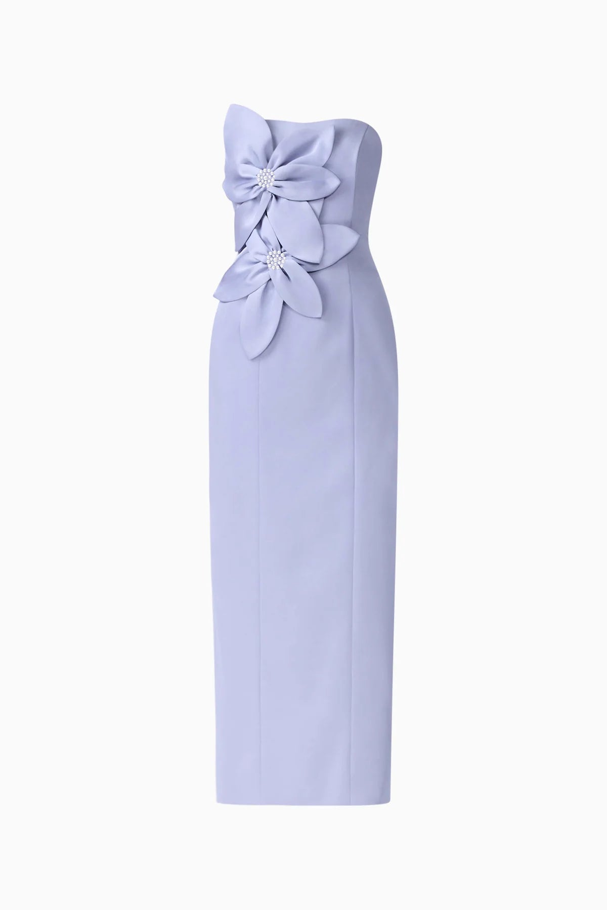 Lunelle Column Midi Dress in Stone Blue
