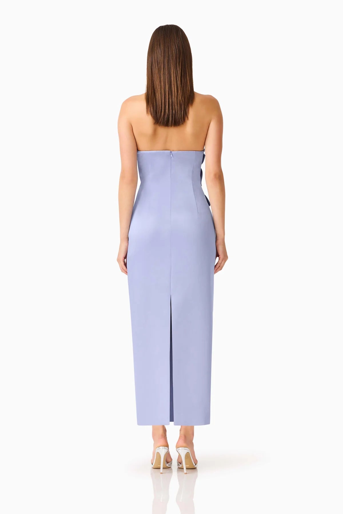 Lunelle Column Midi Dress in Stone Blue