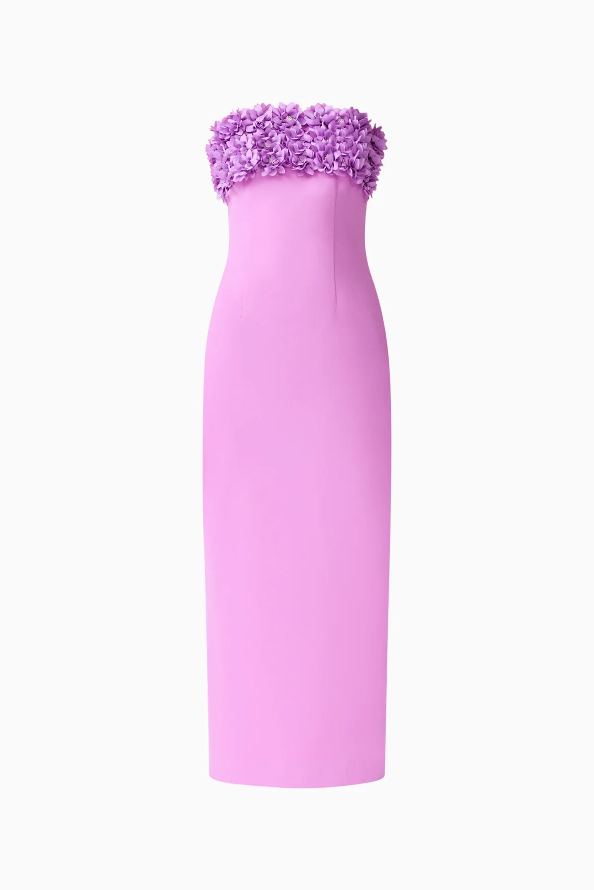 Solenne Column Midi Dress in Purple
