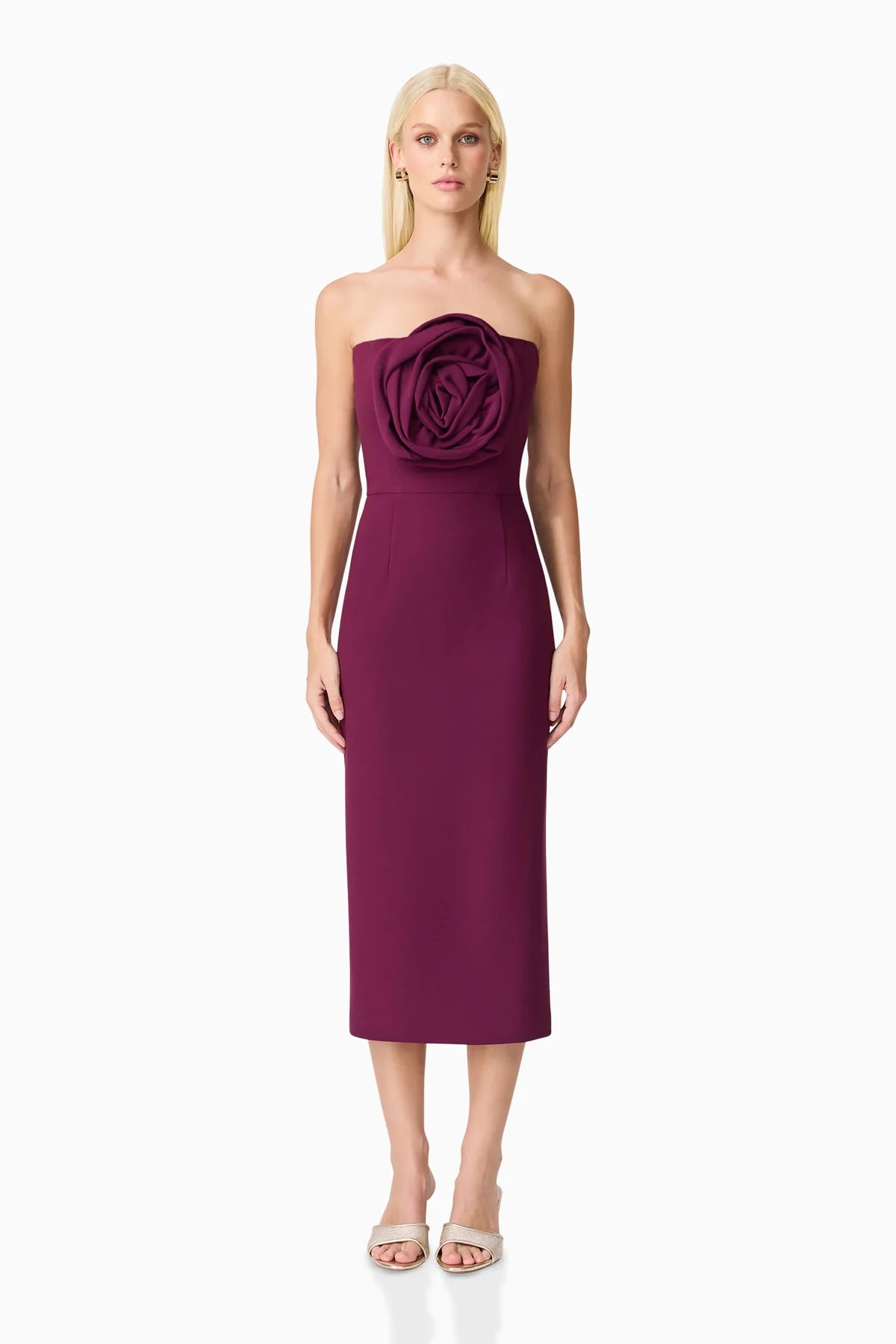 Theresa Strapless Midi Dress