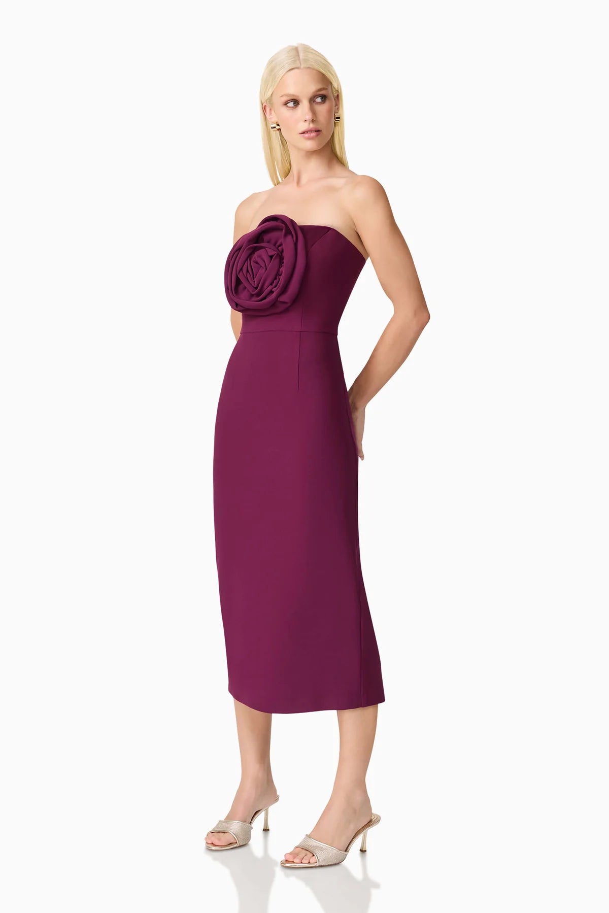 Theresa Strapless Midi Dress