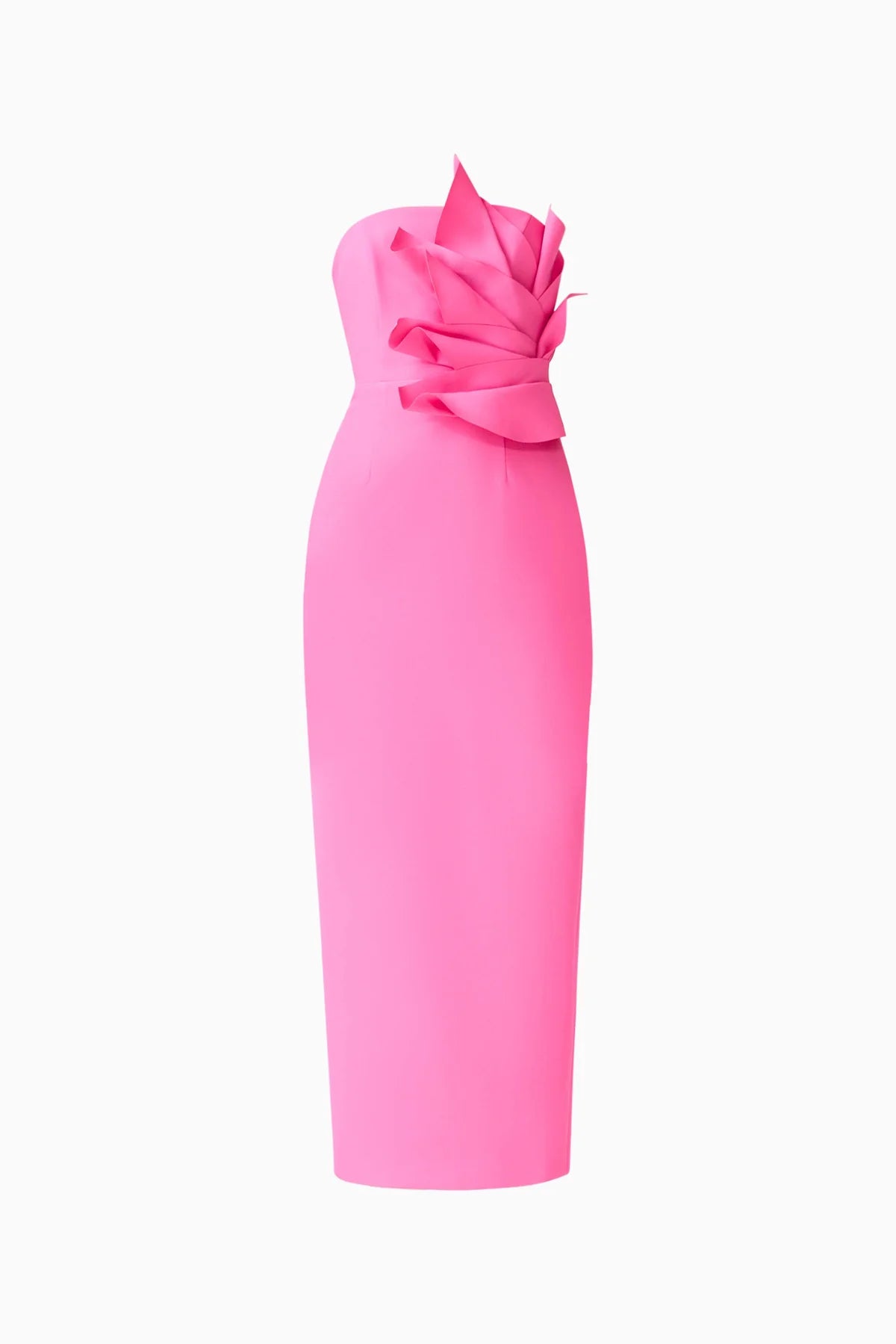 Laurentia Strapless Column Midi in Pink