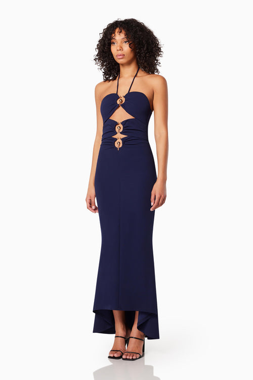 Lillie Halter Neck Maxi Dress