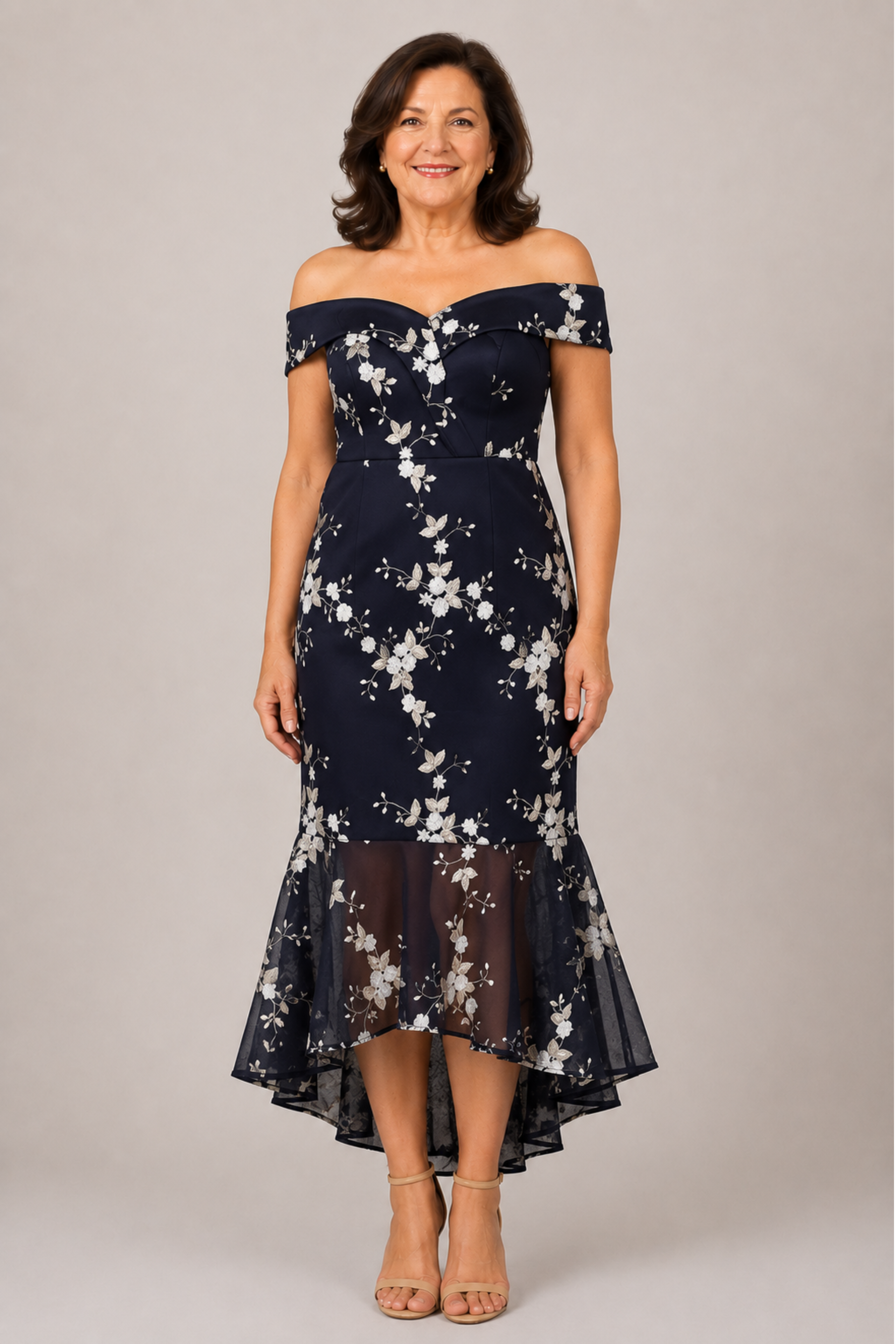 Off Shoulder Hi-Lo Midaxi 219350