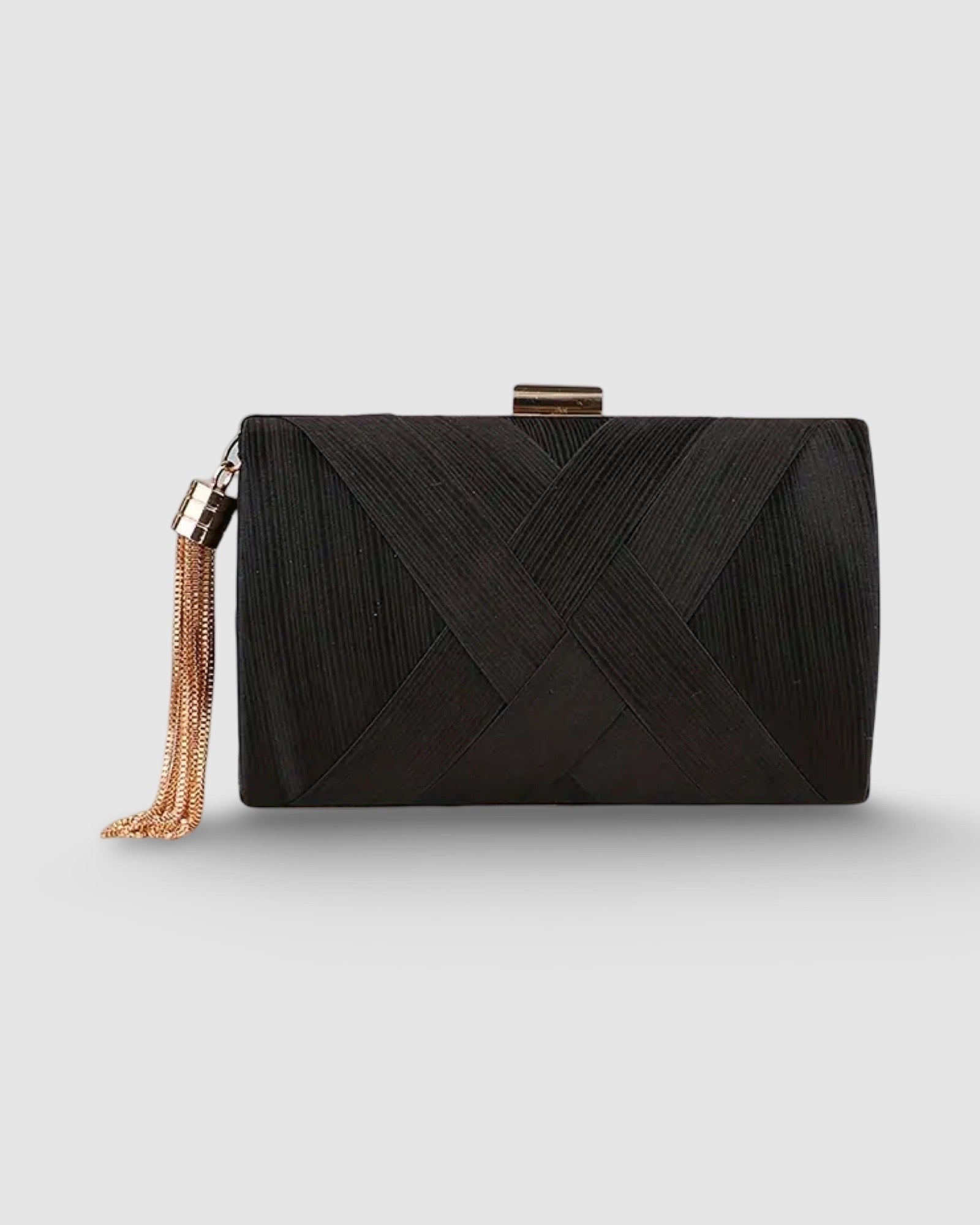 Woven Tassel Clutch