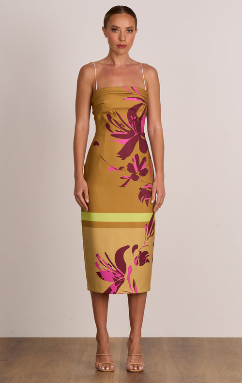 Flicker Strap Midi Dress