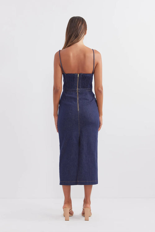 Zuri Denim Midi Dress