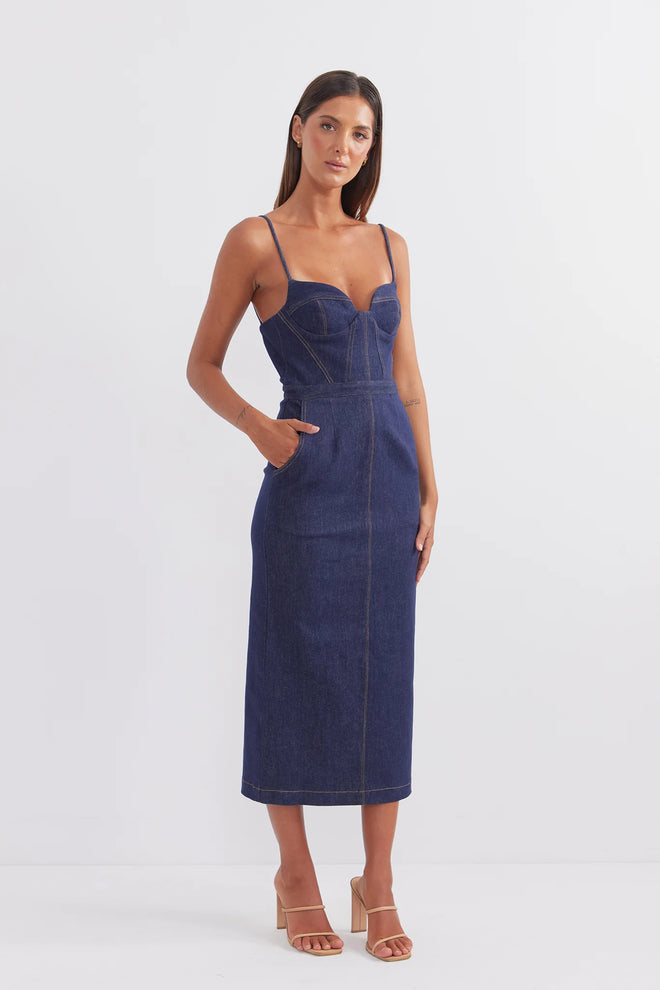 Zuri Denim Midi Dress