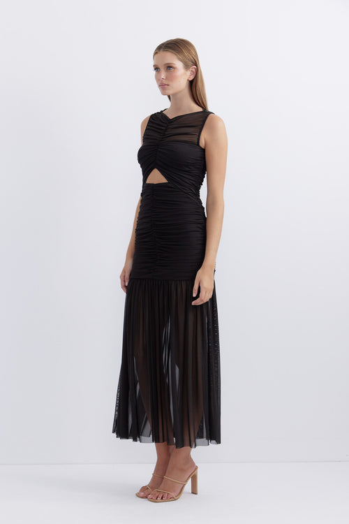 Lunar Hourglass Midi Dress