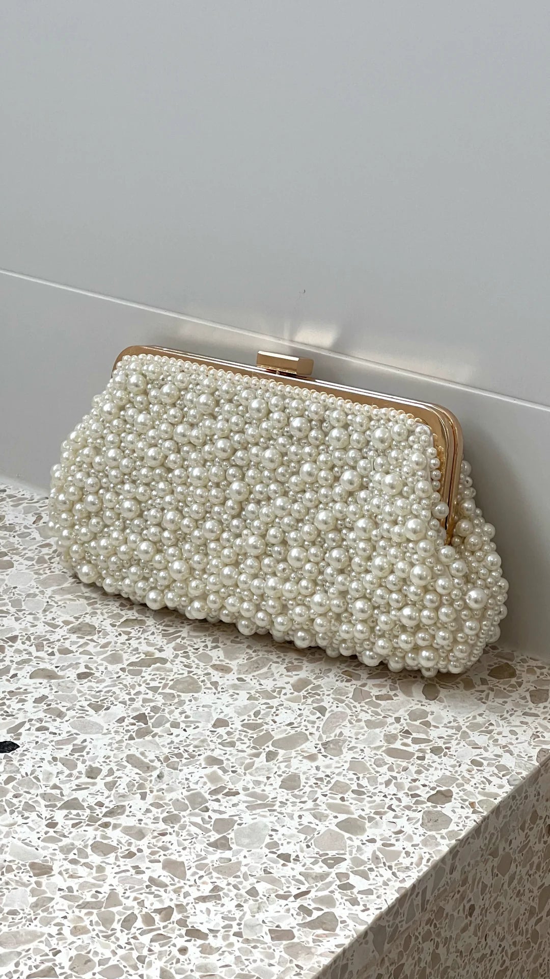 Norma Jean Faux Pearl Clutch