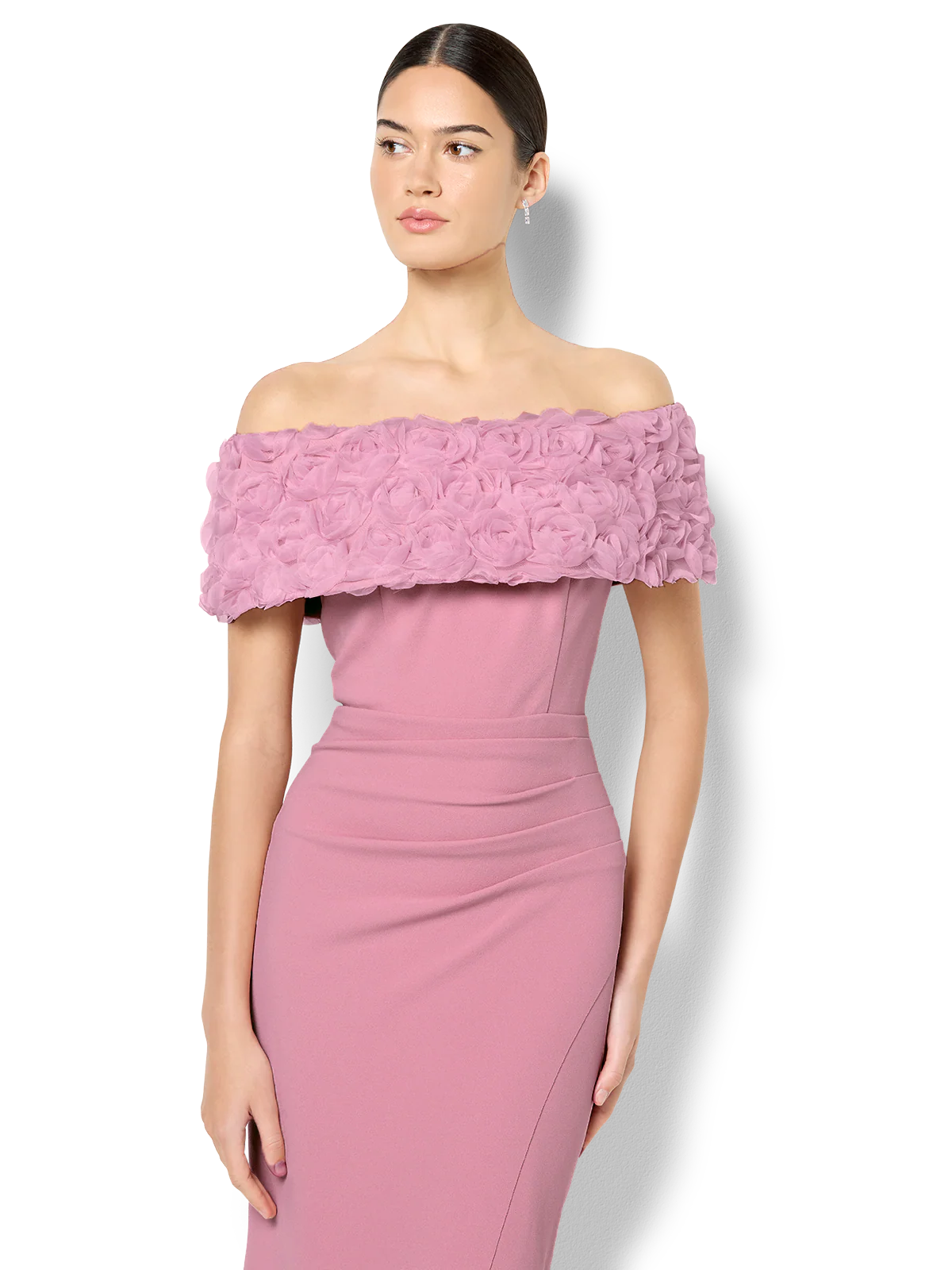 Toni Pink Off The Shoulder Gown