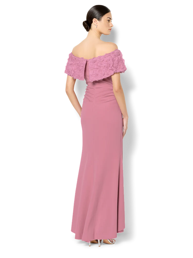 Toni Pink Off The Shoulder Gown