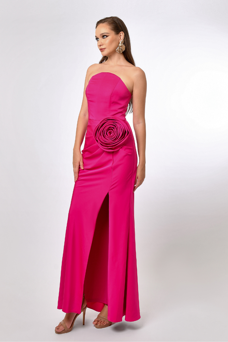 Callie Strapless Rosette Maxi