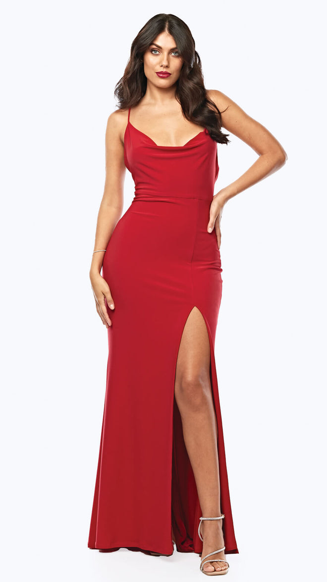 Crossback Stretch Jersey Gown Z0230