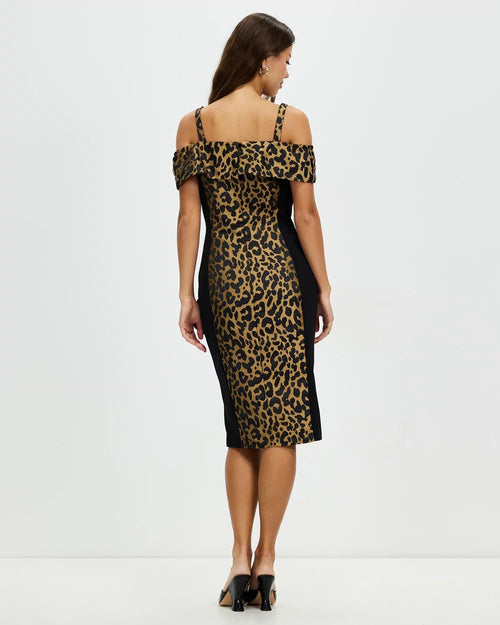 Leopard Love Off Shoulder Dress